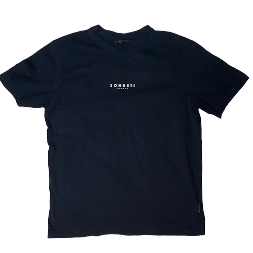 Sonneti Black Logo T-Shirt. Size L